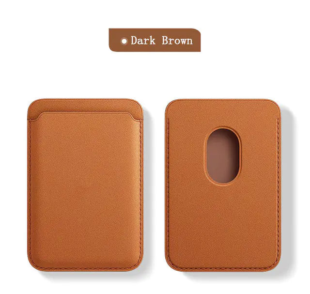 Magnetic Leather iPhone Wallet Case