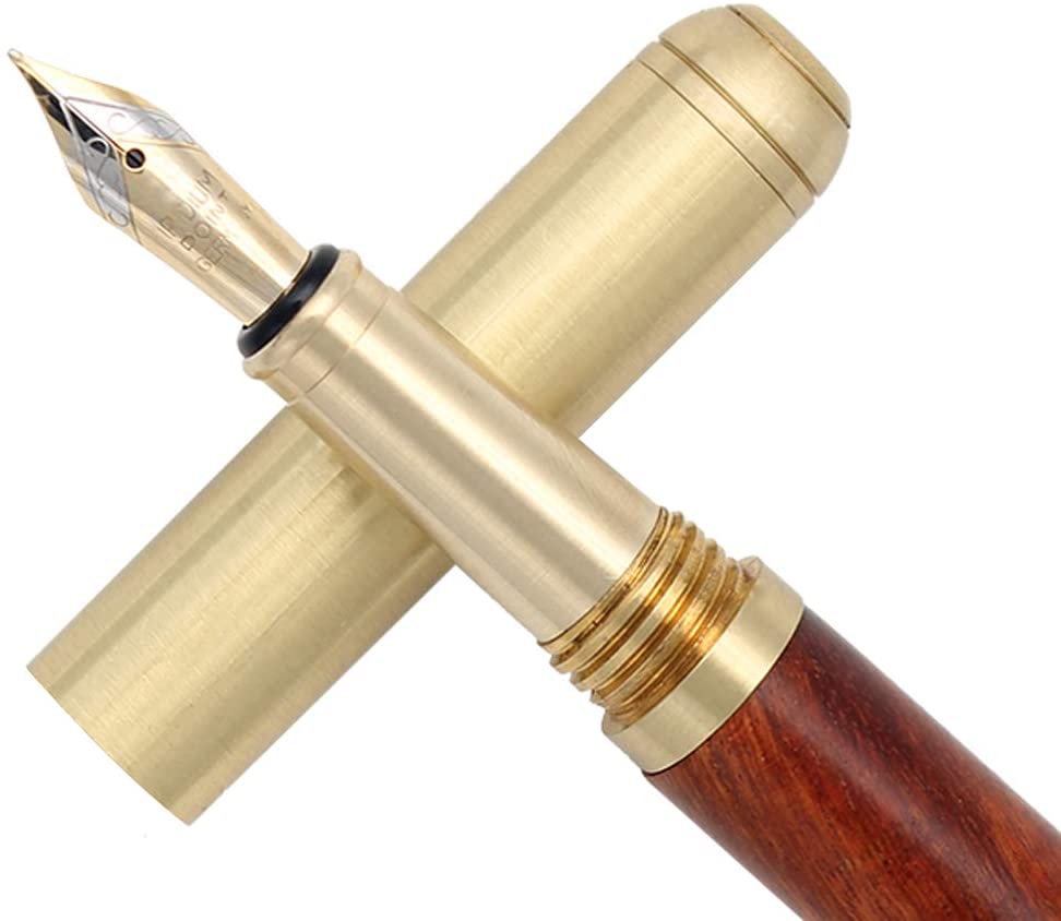 The Hemmingway | Exquisite Handcrafted Wood and Brass Fountain Pen