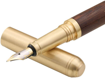The Hemmingway | Exquisite Handcrafted Wood and Brass Fountain Pen