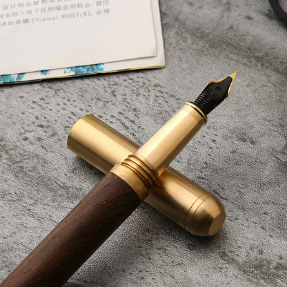 The Hemmingway | Exquisite Handcrafted Wood and Brass Fountain Pen