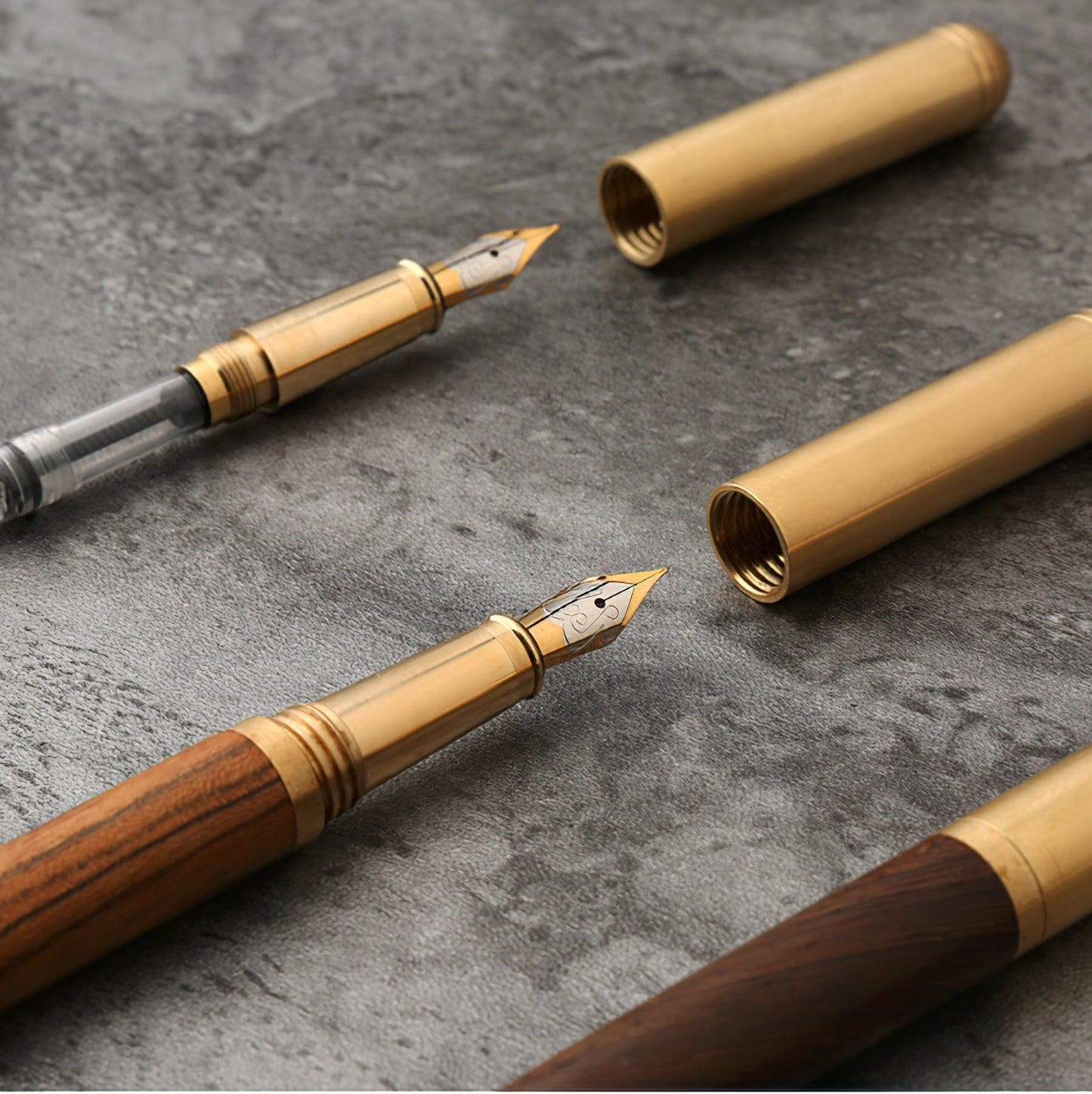 The Hemmingway | Exquisite Handcrafted Wood and Brass Fountain Pen