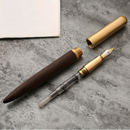 The Hemmingway | Exquisite Handcrafted Wood and Brass Fountain Pen