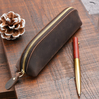 Sleek Paavo Leather Pen & Makeup Pouch – Elevate Your Essentials!