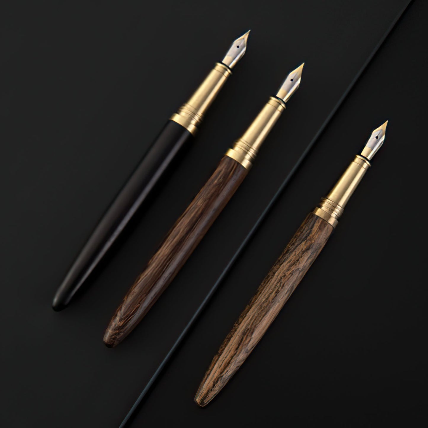 The Hemmingway | Exquisite Handcrafted Wood and Brass Fountain Pen