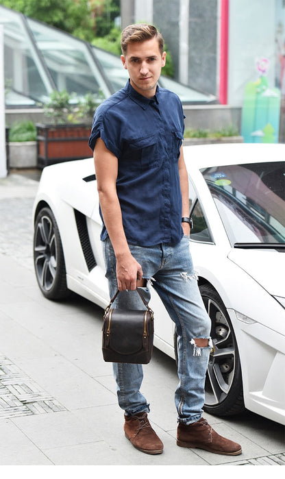 Chelsea | Chic Small Leather Camera Bag - Stylish Lens Case for Photography Lovers