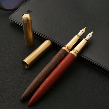 The Hemmingway | Exquisite Handcrafted Wood and Brass Fountain Pen
