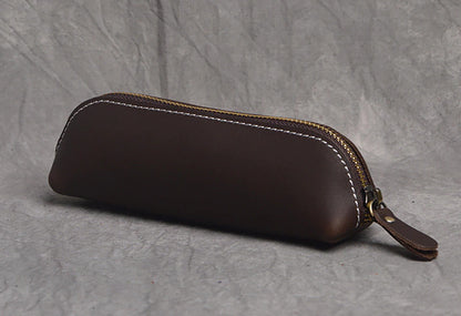 Sleek Paavo Leather Pen & Makeup Pouch – Elevate Your Essentials!