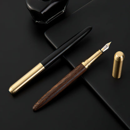 The Hemmingway | Exquisite Handcrafted Wood and Brass Fountain Pen