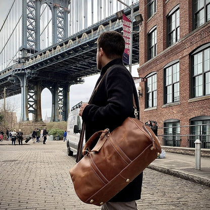 Luxurious Dyker Weekender | Spacious Leather Duffle for Your Adventures