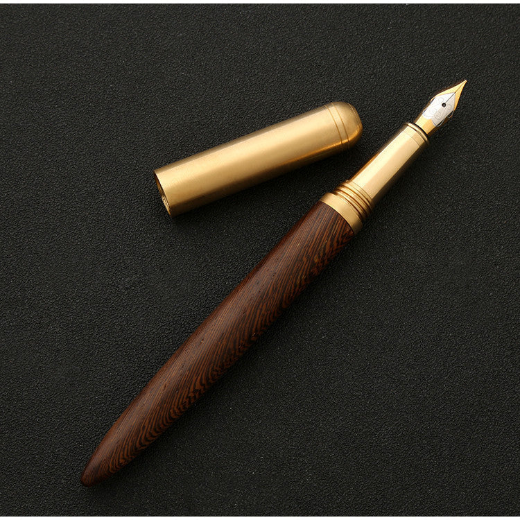 The Hemmingway | Exquisite Handcrafted Wood and Brass Fountain Pen