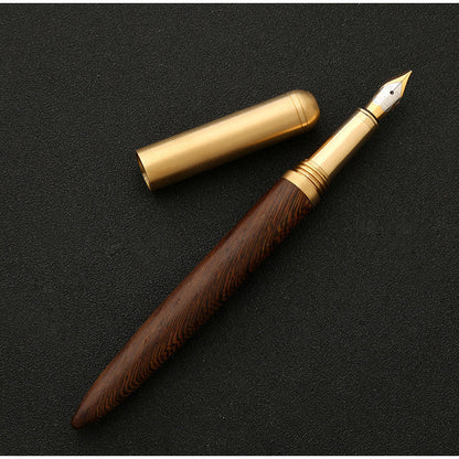 The Hemmingway | Exquisite Handcrafted Wood and Brass Fountain Pen