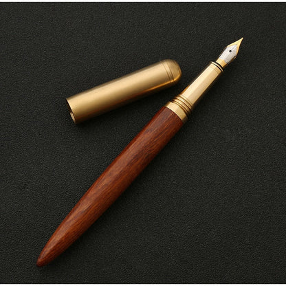 The Hemmingway | Exquisite Handcrafted Wood and Brass Fountain Pen