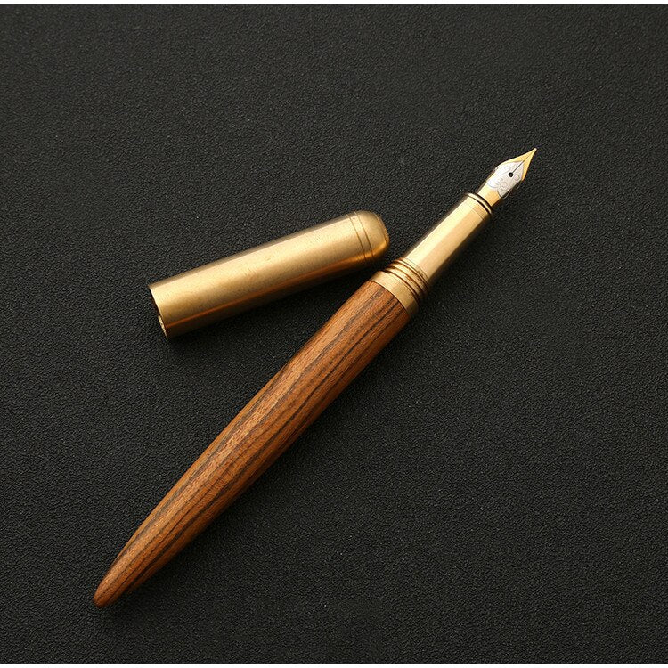 The Hemmingway | Exquisite Handcrafted Wood and Brass Fountain Pen