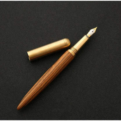The Hemmingway | Exquisite Handcrafted Wood and Brass Fountain Pen