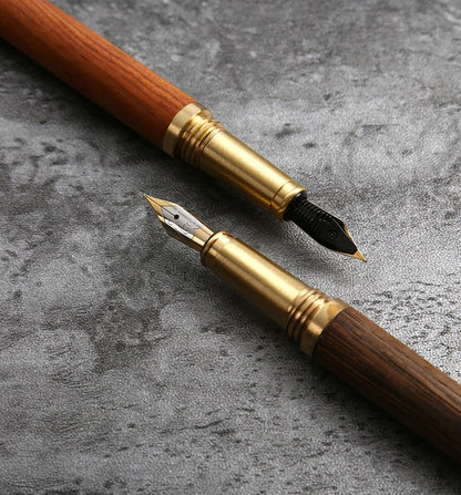 The Hemmingway | Exquisite Handcrafted Wood and Brass Fountain Pen