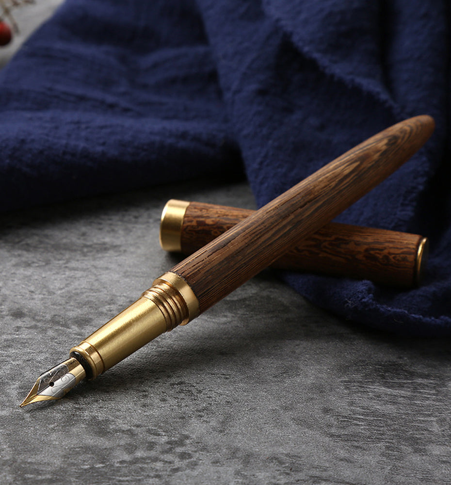 The Hemmingway | Exquisite Handcrafted Wood and Brass Fountain Pen