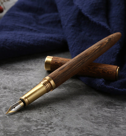 The Hemmingway | Exquisite Handcrafted Wood and Brass Fountain Pen