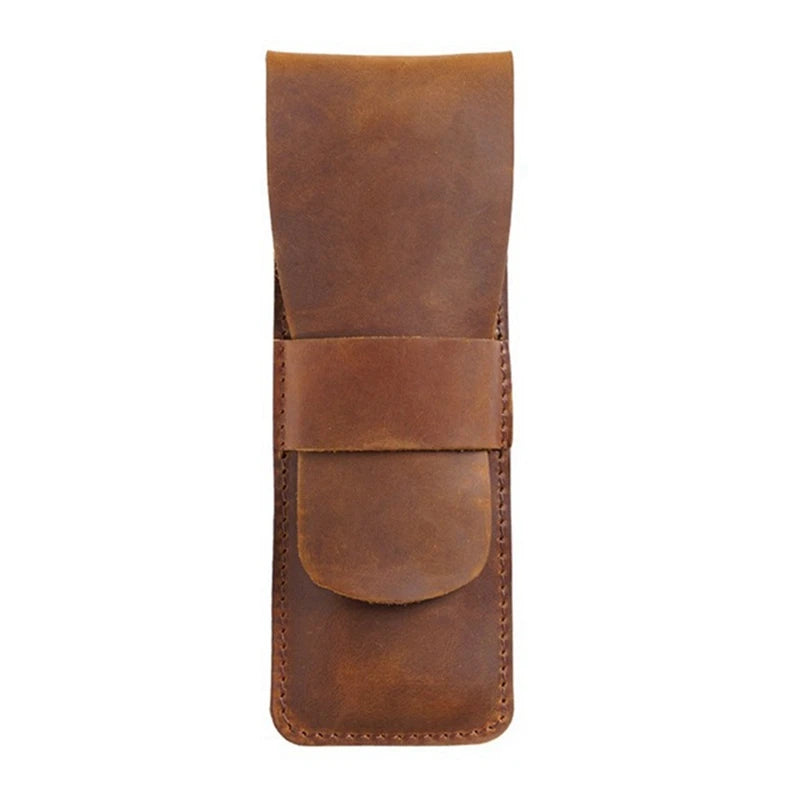Exquisite Handmade Leather Fountain Pen Holder by Paiman - Elevate Your Writing Experience