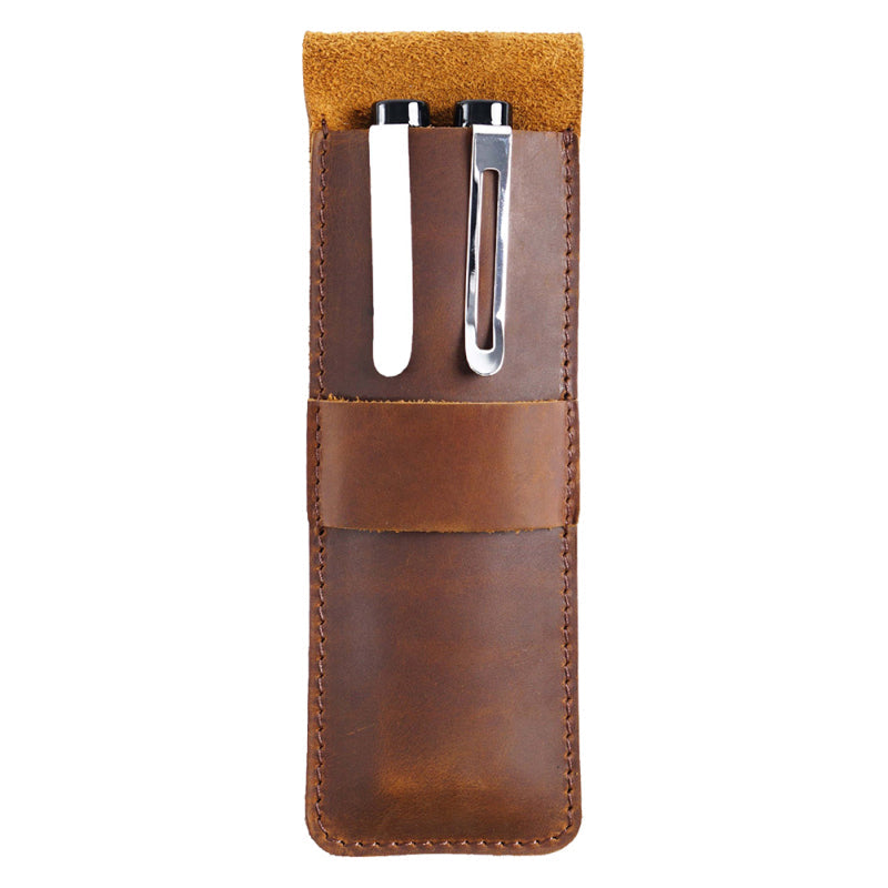 Exquisite Handmade Leather Fountain Pen Holder by Paiman - Elevate Your Writing Experience