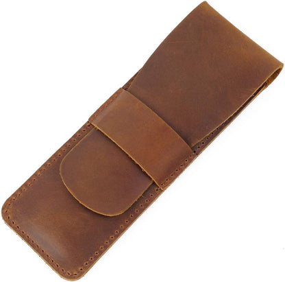 Exquisite Handmade Leather Fountain Pen Holder by Paiman - Elevate Your Writing Experience
