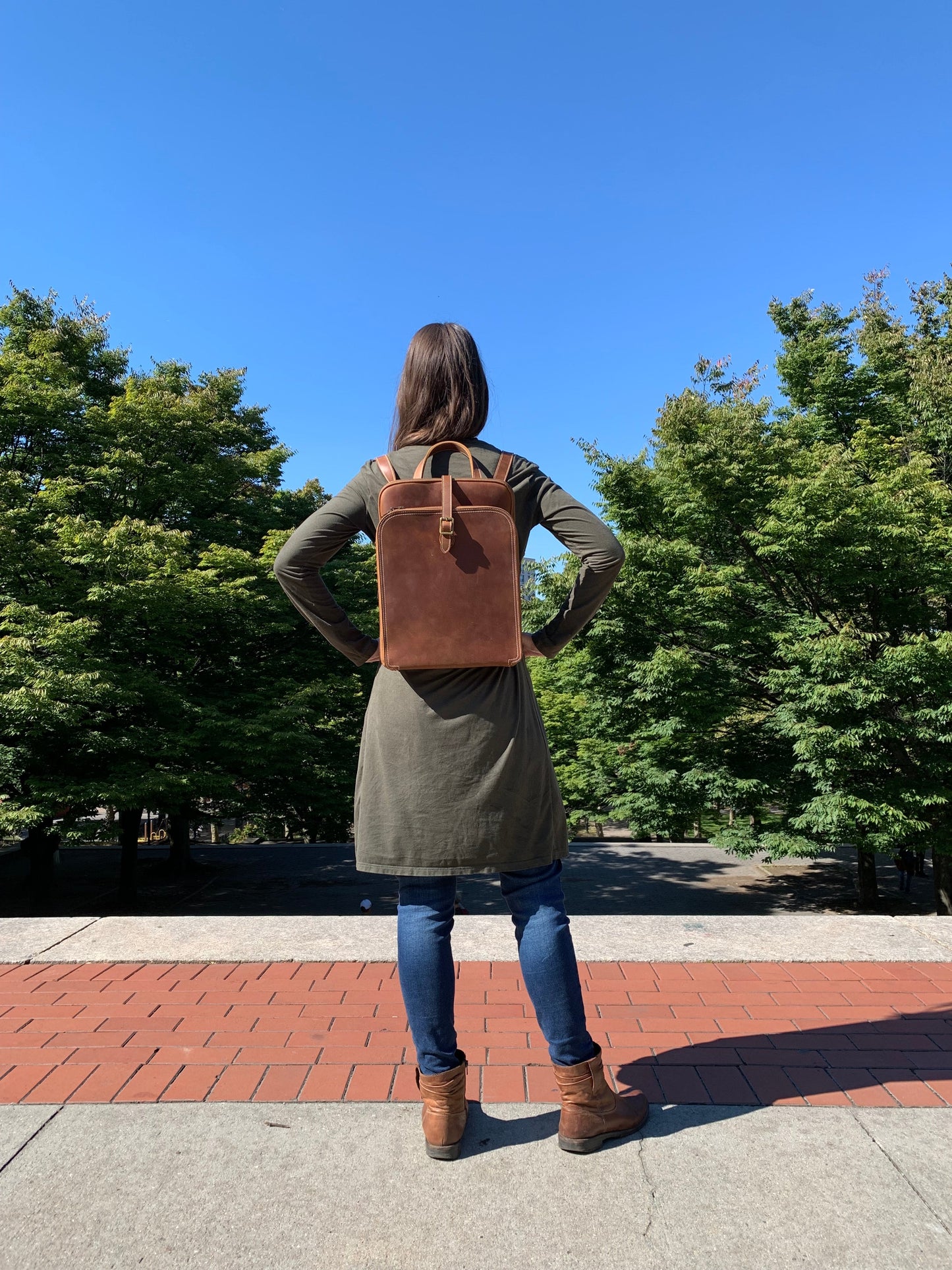 Stylish Sutton Small Leather Backpack for Women