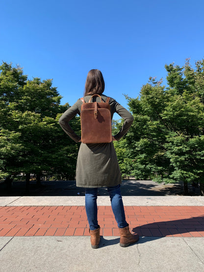 Stylish Sutton Small Leather Backpack for Women