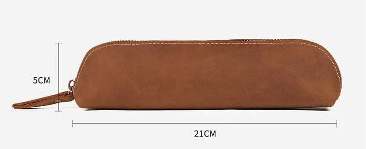Sleek Paavo Leather Pen & Makeup Pouch – Elevate Your Essentials!