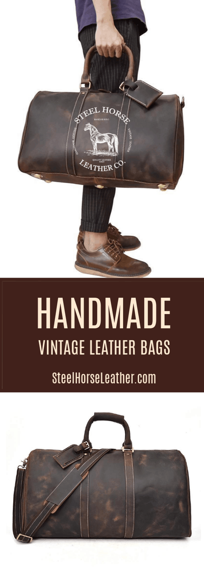 Elevate Your Weekend Getaway with the Brighton Handcrafted Leather Duffle Bag