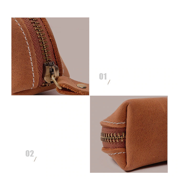 Sleek Paavo Leather Pen & Makeup Pouch – Elevate Your Essentials!
