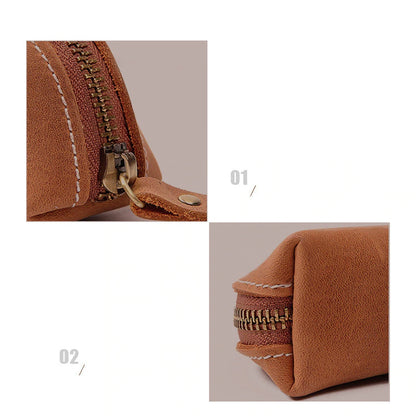 Sleek Paavo Leather Pen & Makeup Pouch – Elevate Your Essentials!