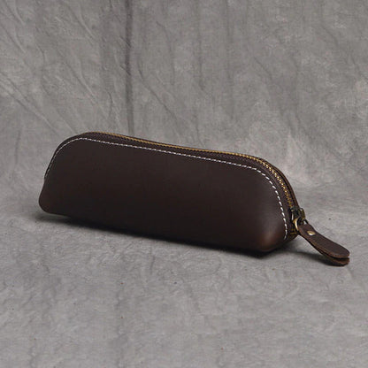 Sleek Paavo Leather Pen & Makeup Pouch – Elevate Your Essentials!