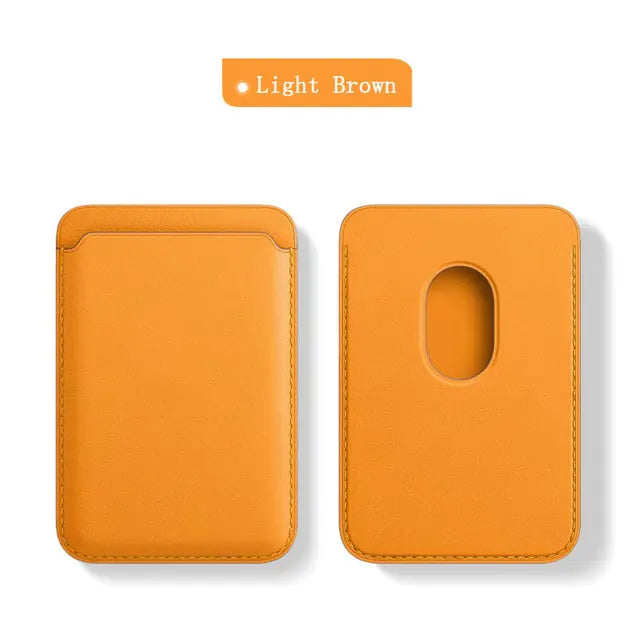 Magnetic Leather iPhone Wallet Case