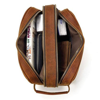 Luxurious Nomad Leather Toiletry Bag | Travel in Style with Genuine Leather Essentials