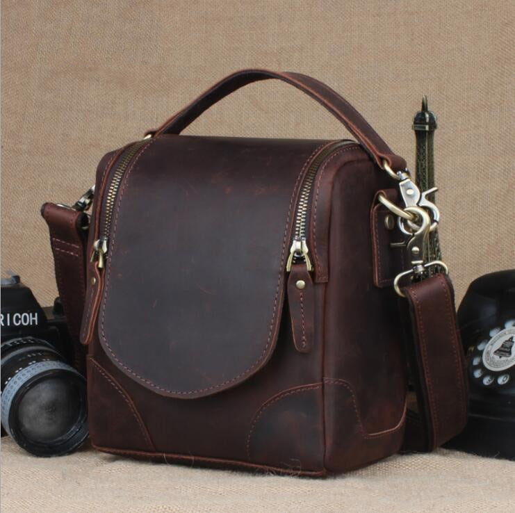 Chelsea | Chic Small Leather Camera Bag - Stylish Lens Case for Photography Lovers