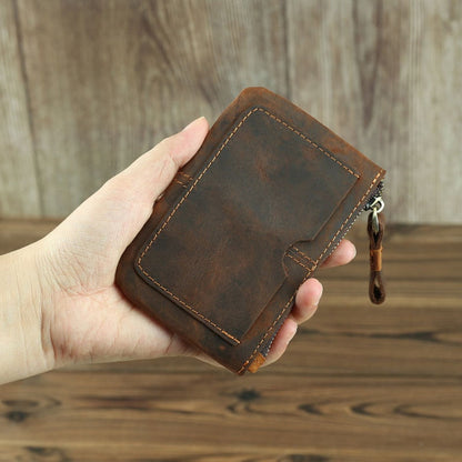 Elevate Your Style with the Cedar | Handcrafted Leather Coin Purse Featuring a Secure Zipper
