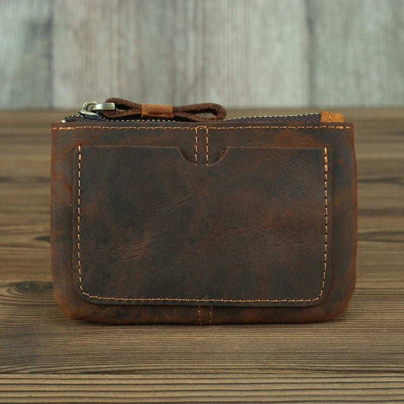 Elevate Your Style with the Cedar | Handcrafted Leather Coin Purse Featuring a Secure Zipper