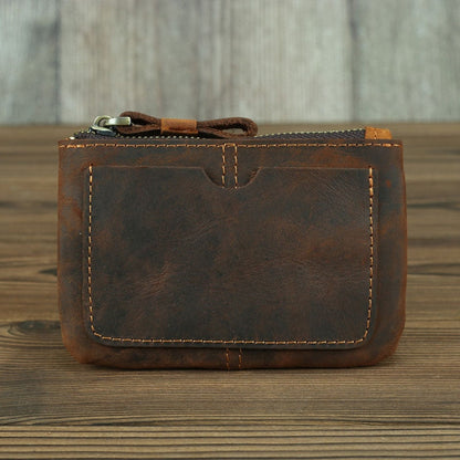 Elevate Your Style with the Cedar | Handcrafted Leather Coin Purse Featuring a Secure Zipper