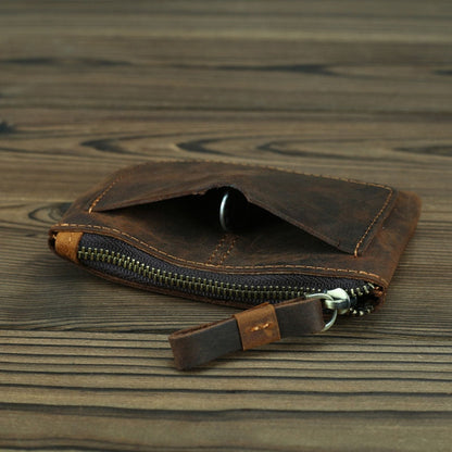 Elevate Your Style with the Cedar | Handcrafted Leather Coin Purse Featuring a Secure Zipper