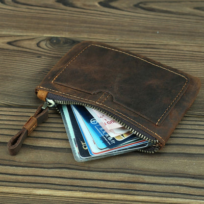 Elevate Your Style with the Cedar | Handcrafted Leather Coin Purse Featuring a Secure Zipper