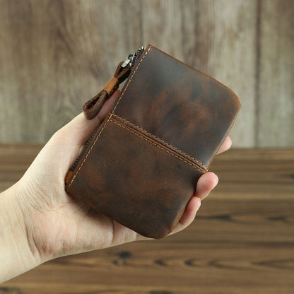 Elevate Your Style with the Cedar | Handcrafted Leather Coin Purse Featuring a Secure Zipper