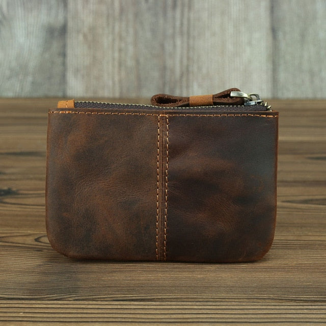 Elevate Your Style with the Cedar | Handcrafted Leather Coin Purse Featuring a Secure Zipper
