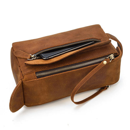 Luxurious Handmade Leather Dopp Kit | Stylish Toiletry Organizer