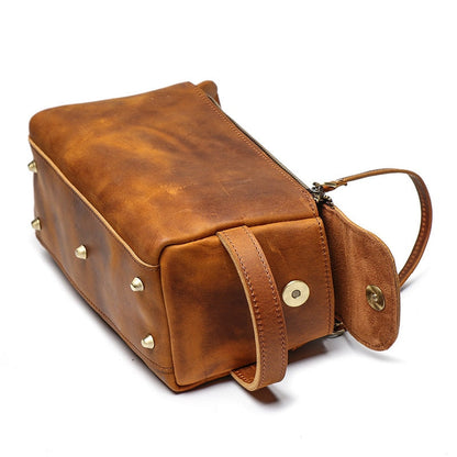 Luxurious Handmade Leather Dopp Kit | Stylish Toiletry Organizer