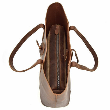 Elevate Your Style with the Tribeca Handcrafted Leather Tote Bag