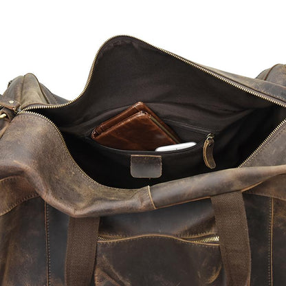 Clinton Luxury Leather Duffle Bag | Spacious Weekender Essential