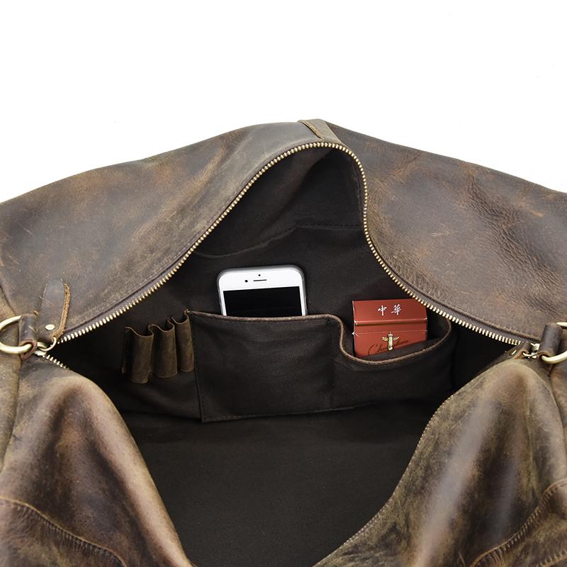 Clinton Luxury Leather Duffle Bag | Spacious Weekender Essential