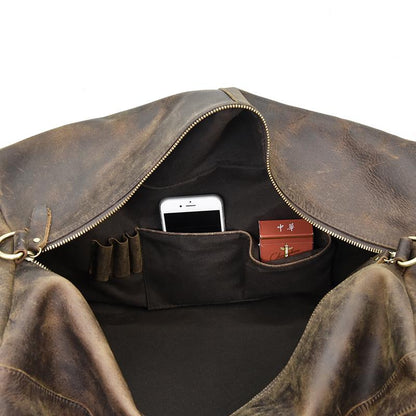 Clinton Luxury Leather Duffle Bag | Spacious Weekender Essential