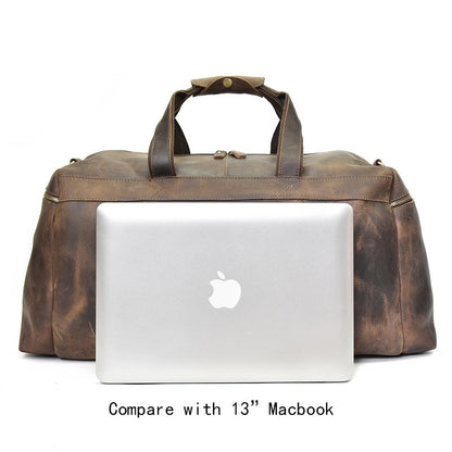 Clinton Luxury Leather Duffle Bag | Spacious Weekender Essential