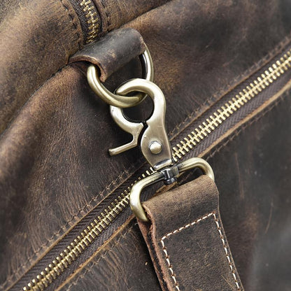 Clinton Luxury Leather Duffle Bag | Spacious Weekender Essential