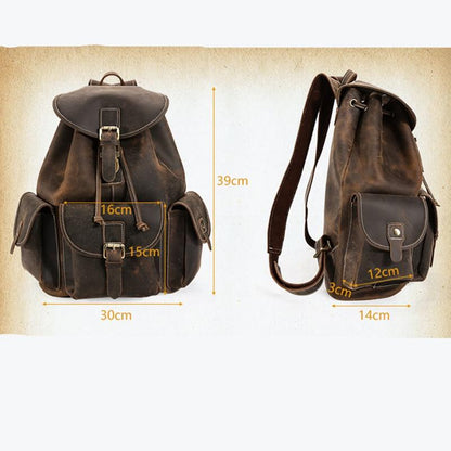 Thompson Mini Leather Backpack | Artisanal Handmade Genuine Leather Design